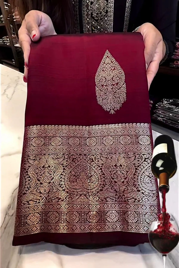 Exceptional Soft Silk Saree With Cynosure Blouse Piece-Fronlioz