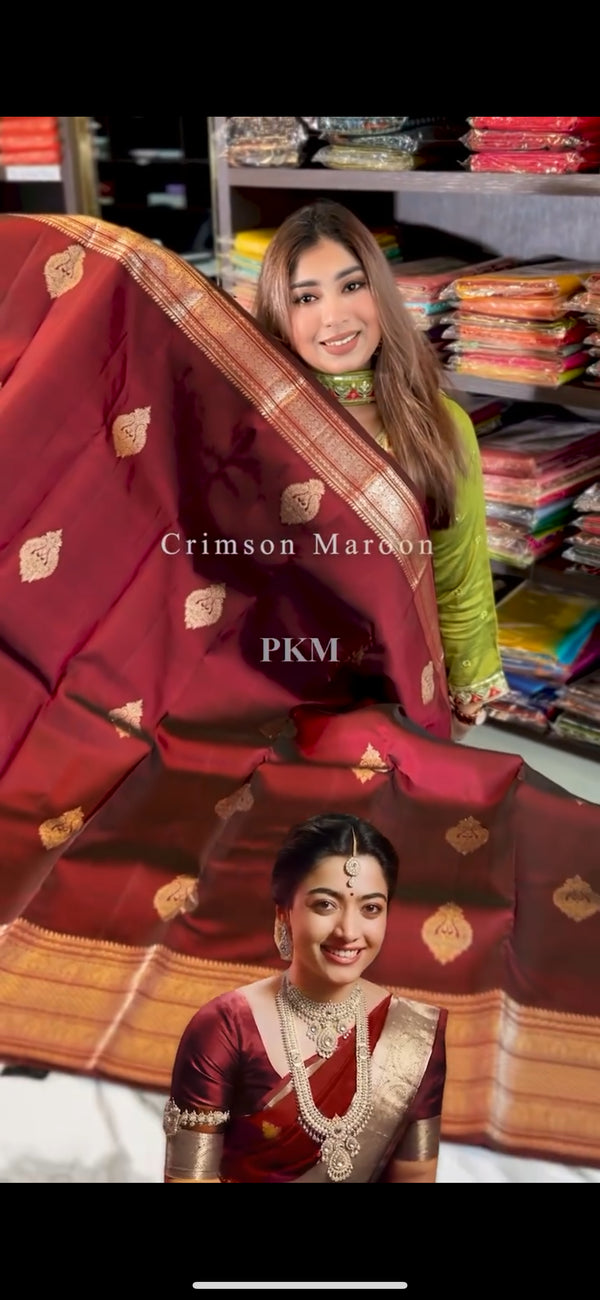 Exceptional Maroon Jari Soft Silk Saree With Cynosure Blouse Piece