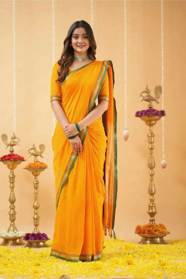 Fronlioz Handwoven Bliss Bengal Cotton Saree