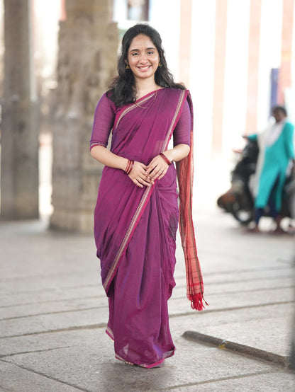 Fronlioz Handwoven Bliss Bengal Cotton Saree