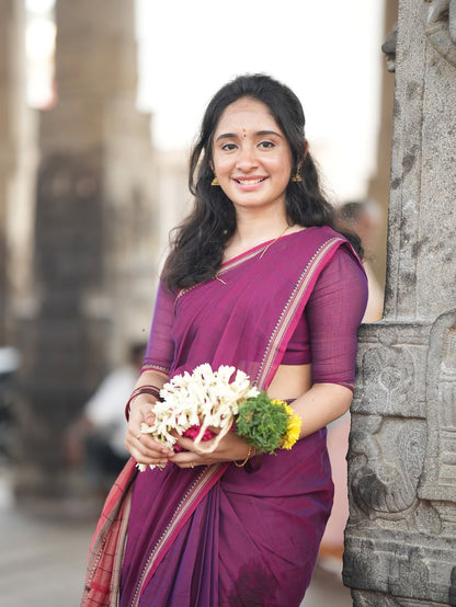 Fronlioz Handwoven Bliss Bengal Cotton Saree