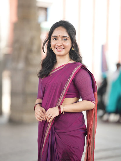 Fronlioz Handwoven Bliss Bengal Cotton Saree