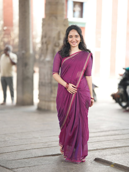 Fronlioz Handwoven Bliss Bengal Cotton Saree
