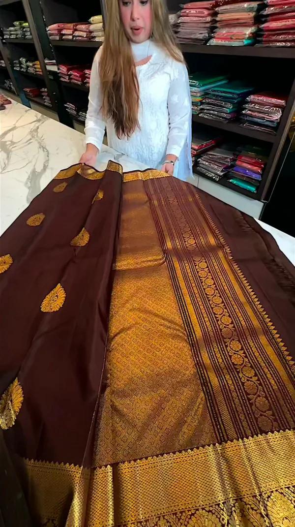 Exceptional Soft Silk Saree With Cynosure Blouse Piece-Fronlioz