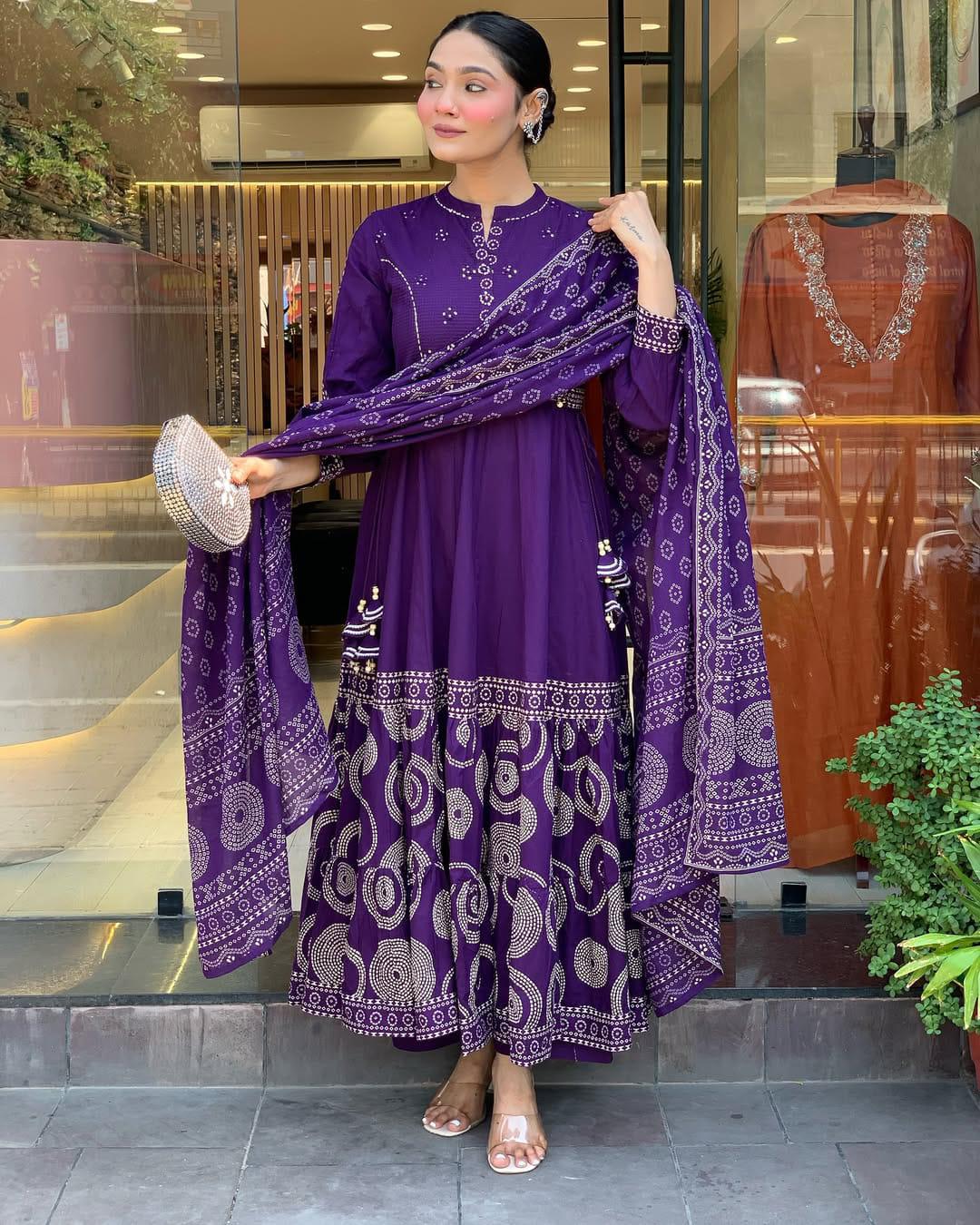 Most Delightful Mal Cotton Embroidery Suit Set