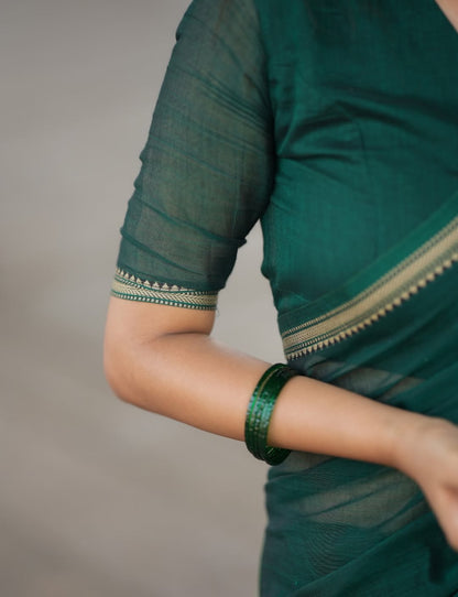 Fronlioz Handwoven Bliss Bengal Cotton Saree