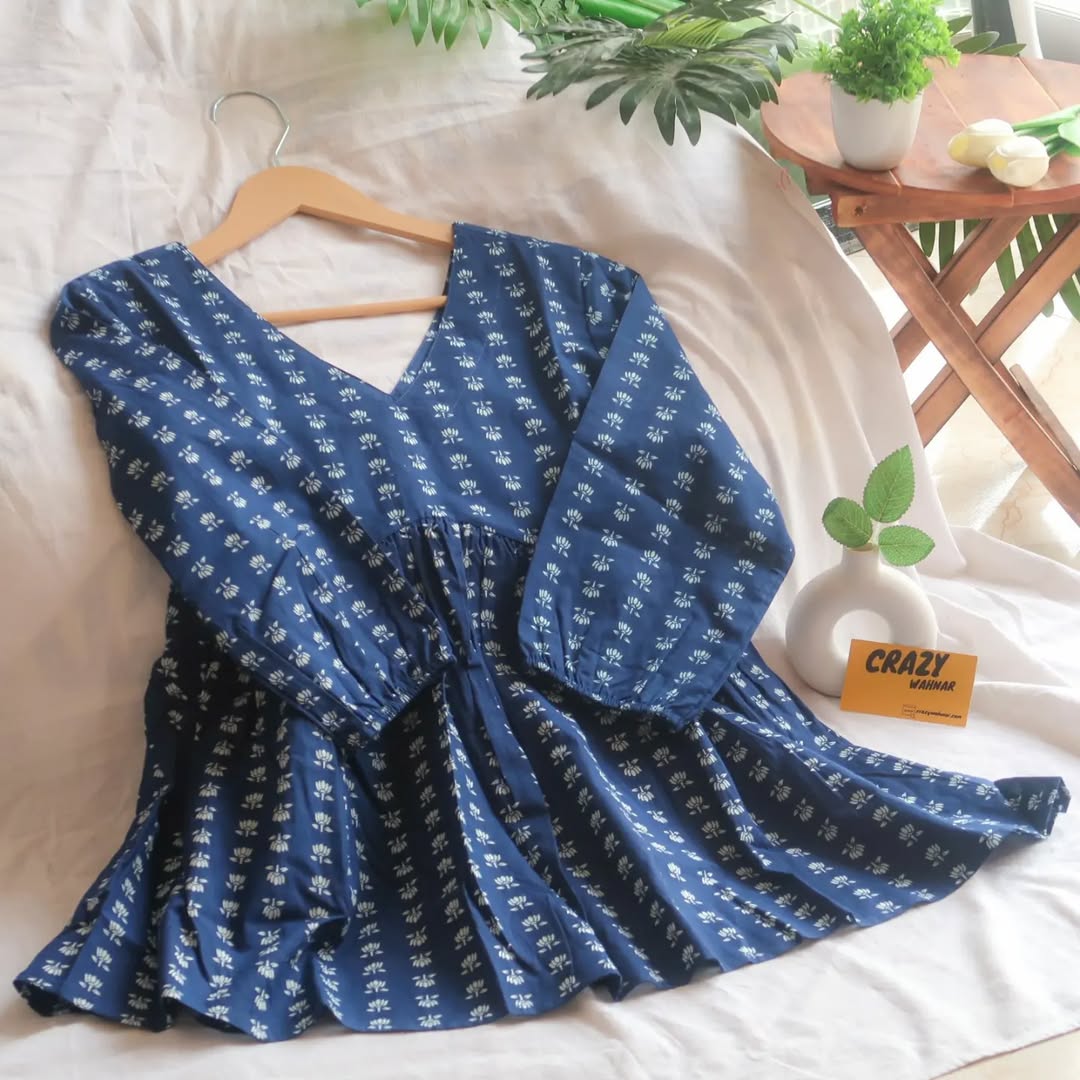 Full Sleeve Cotton Printed Kurti
