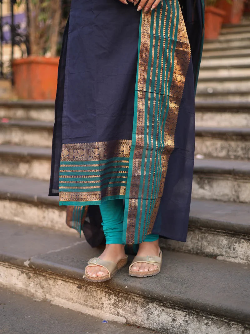Midnight Charm South Cotton Suit Set