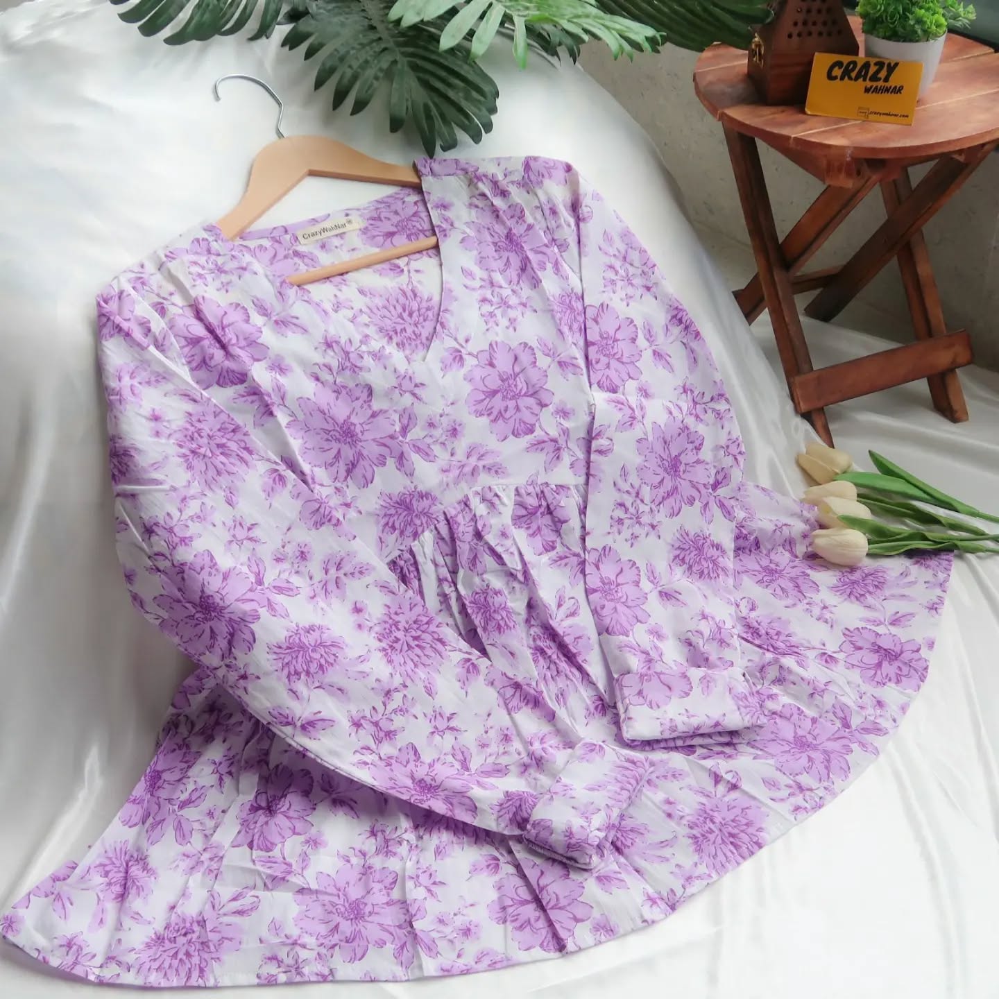 Full Sleeve Cotton Printed Kurti