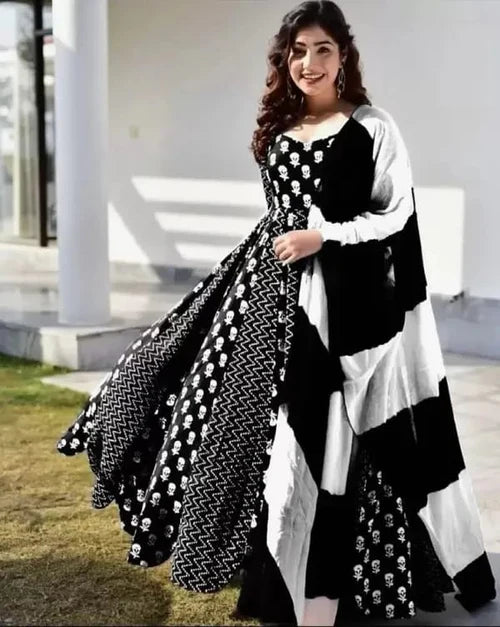 Anarkali Gown With Dupatta Set