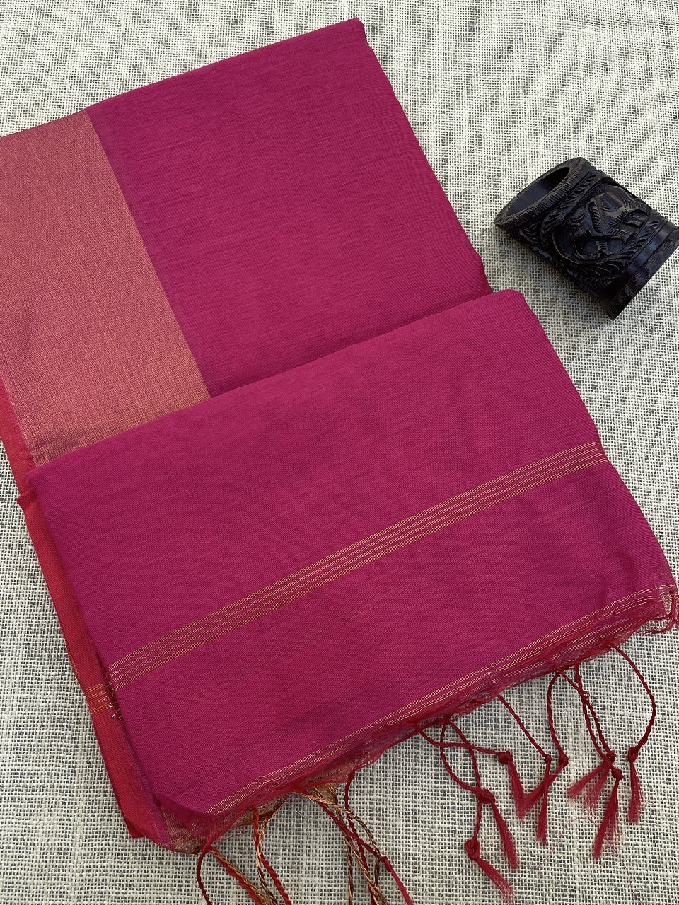 Fronlioz Maheshwari Silk Cotton Multi Color Border Sarees