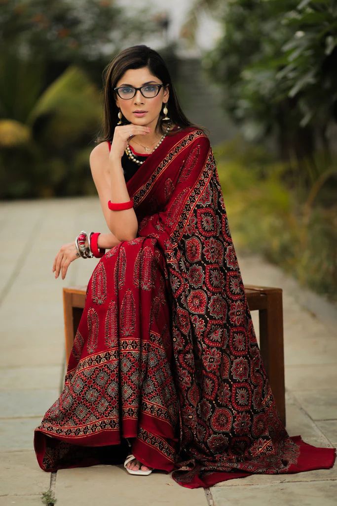 Jaipuri Printed Pure Cotton Mulmul Saree With Blouse