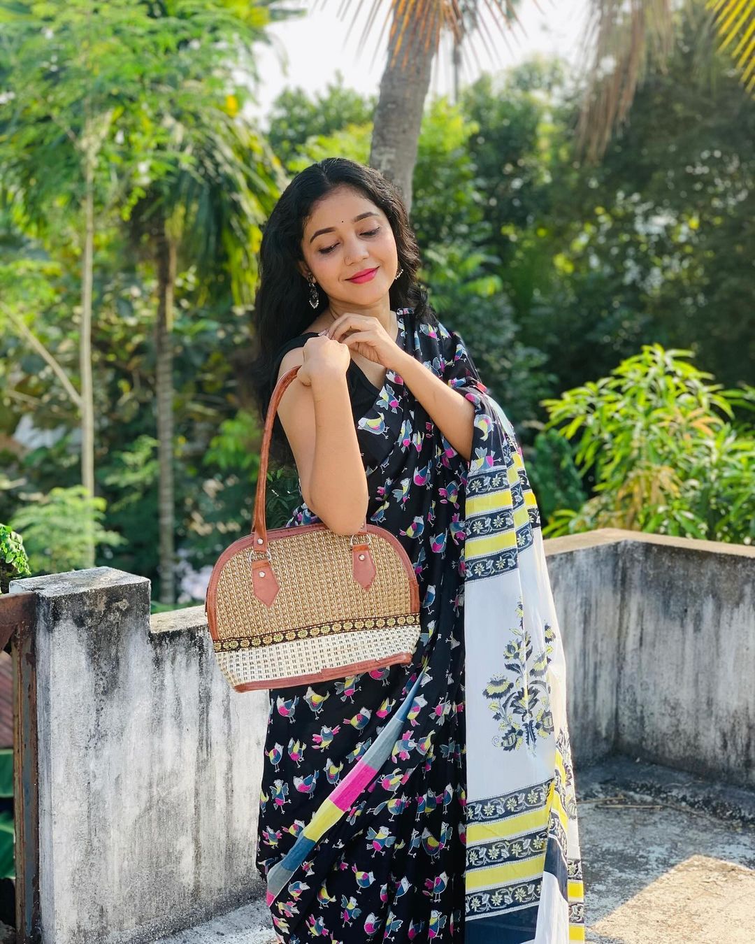 Quirky Print Mul Cotton Saree