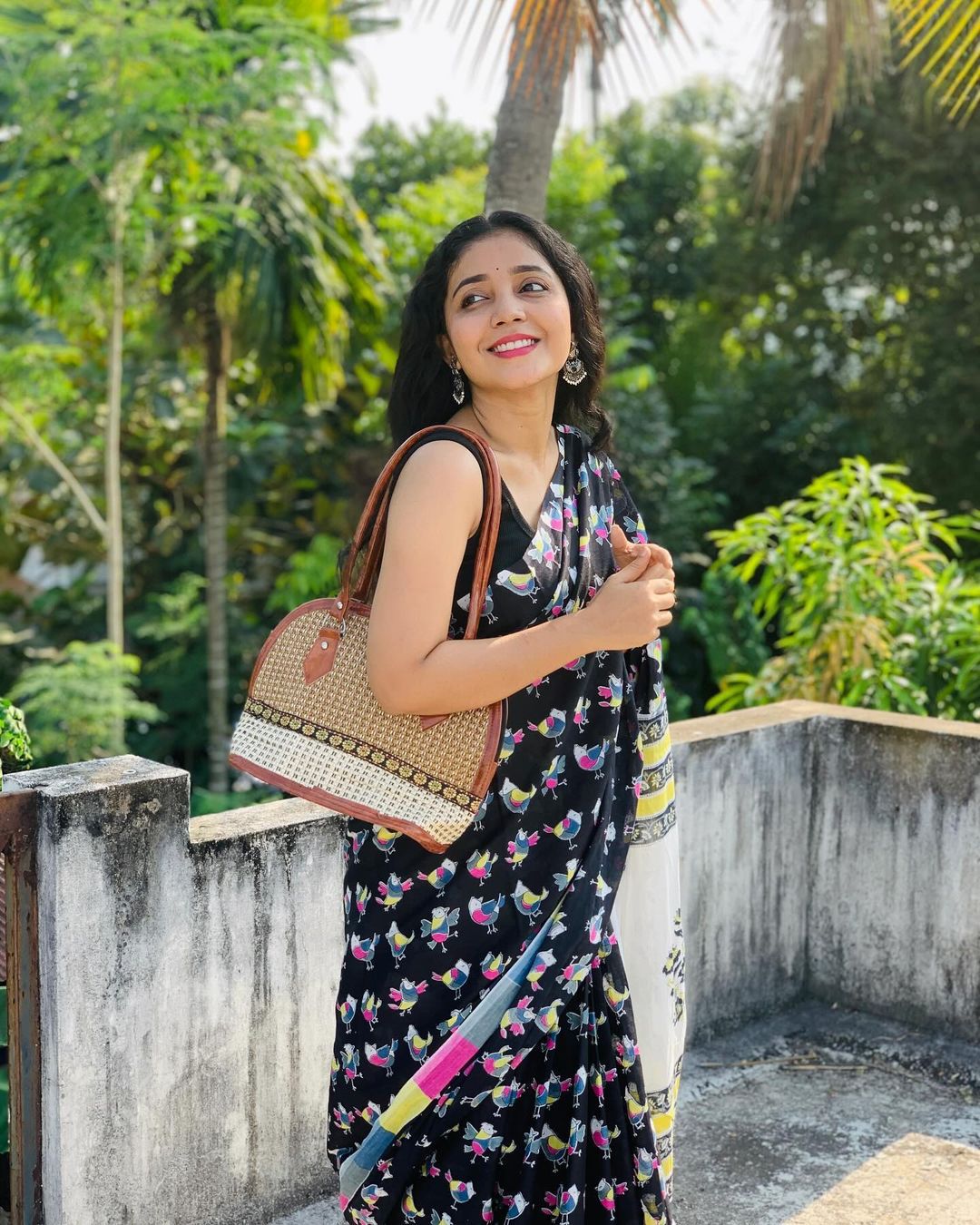 Quirky Print Mul Cotton Saree