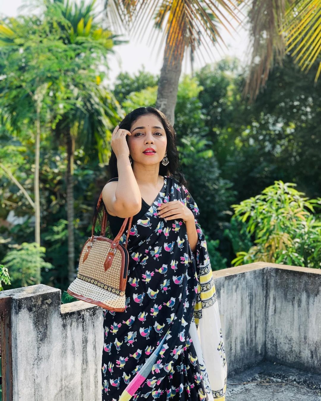 Quirky Print Mul Cotton Saree