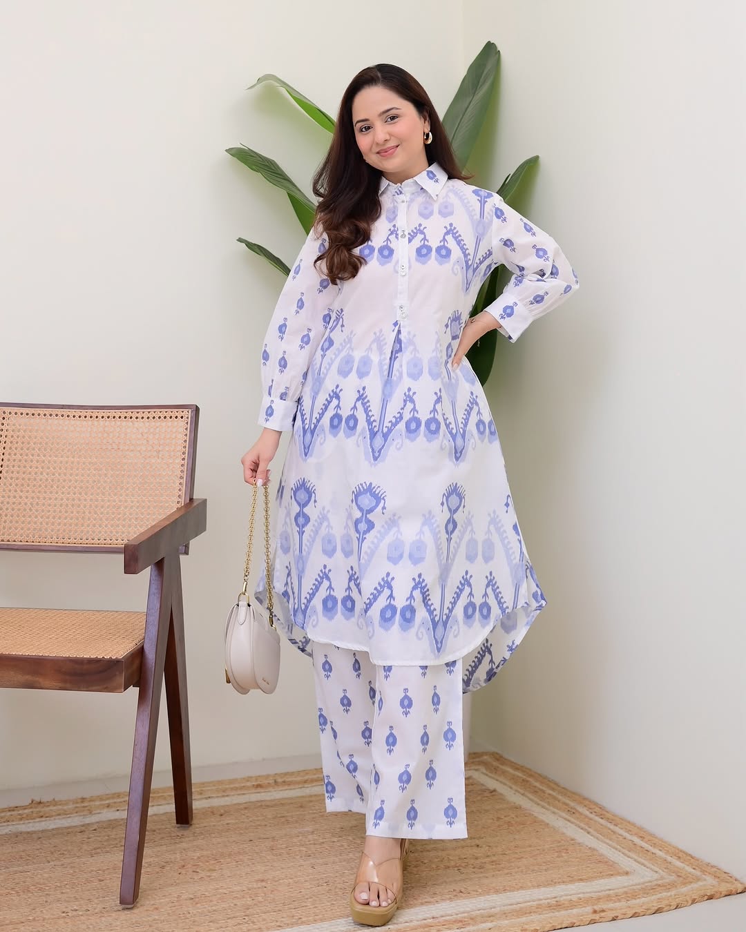 BLUE Cotton Coord Set