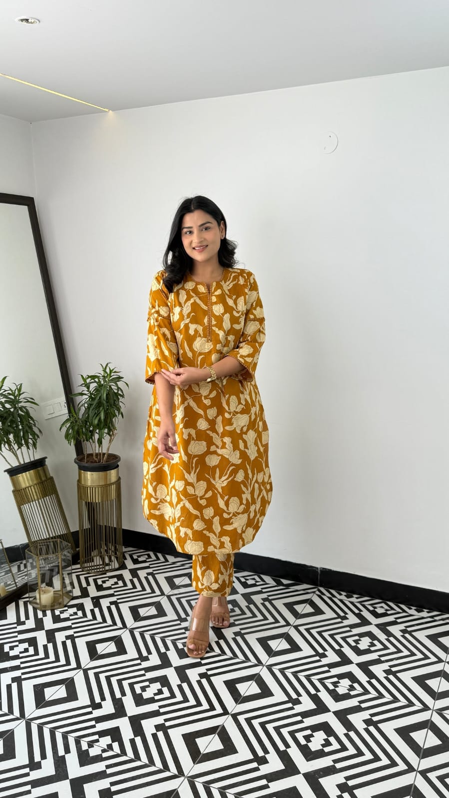 YELLOW Cotton Coord Set