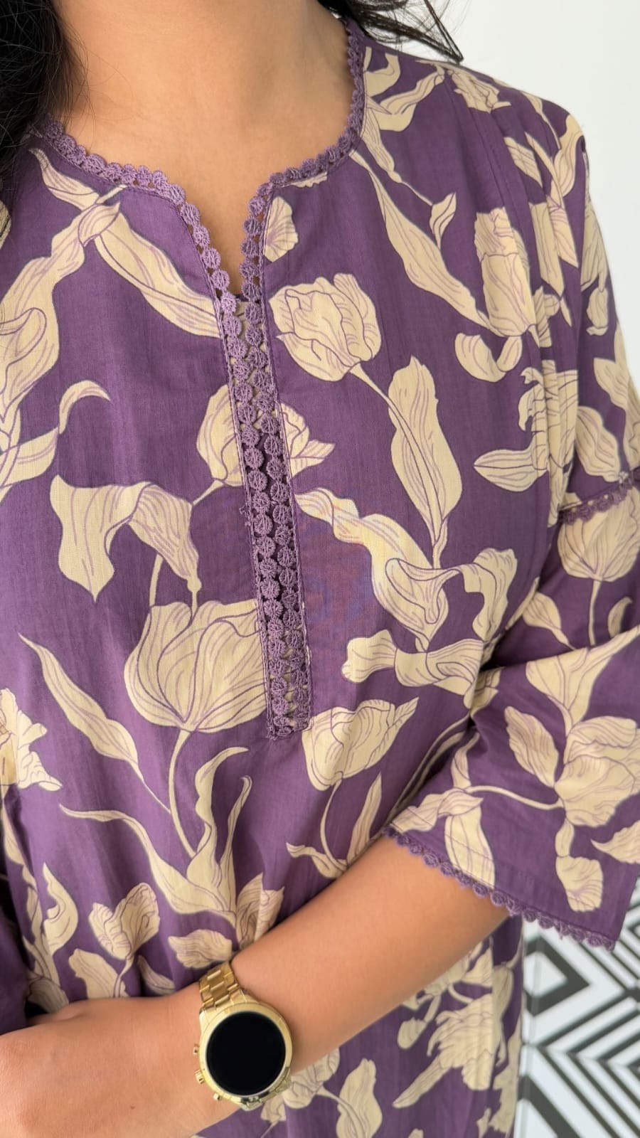PURPLE Cotton Coord Set