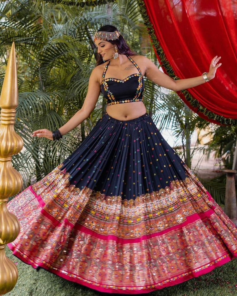 navy blue malbari silk multicolor thread worked heavy wedding lehenga |  Designer lehenga choli, Party wear lehenga, Lehenga choli online